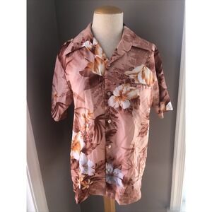 Vintage Pacifica Hawaii Shirt Mens Small Tropical Button Up Floral‎ made in usa